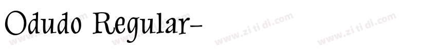 Odudo Regular字体转换